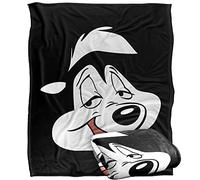 LOGOVISION Looney Tunes Pepe Face Manta súper Suave con Tacto Sedoso - 152 x 127 cm