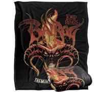 LOGOVISION Lord of The Rings Moria Balrog Flames Manta súper Suave con Tacto Sedoso - 152 x 127 cm