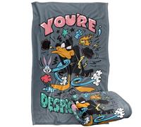 LOGOVISION Manta Infantil Looney Tunes Daffy Duck You re Despicable Silky Touch, súper Suave, 36 x 58 Pulgadas