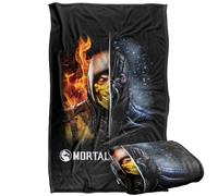 LOGOVISION Mortal Kombat X Scorpion and Sub Zero Manta súper Suave con Tacto Sedoso - 91 x 147 cm