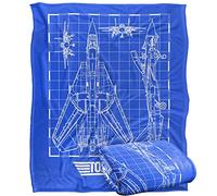 LOGOVISION Paramount - Top Gun Plane Azulprint Manta súper Suave con Tacto Sedoso - 152 x 127 cm