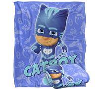 LOGOVISION PJ Masks - Manta para niños, 152 x 127 cm, diseño de Personaje Catboy, Tacto Sedoso, Manta súper Suave, 50 x 60 Pulgadas