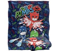 LOGOVISION PJ Masks PJ Group Attack Kids - Manta de Tacto Sedoso para niños, 152 x 127 cm