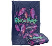 LOGOVISION Rick and Morty Death Crystal Futures Manta súper Suave con Tacto Sedoso - 91 x 147 cm
