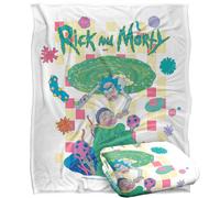 LOGOVISION Rick and Morty Falling Portals Manta súper Suave con Tacto Sedoso - 152 x 127 cm