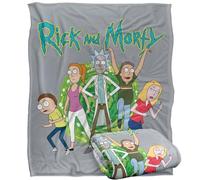 LOGOVISION Rick and Morty Family Fights Together Manta súper Suave con Tacto Sedoso - 152 x 127 cm
