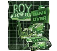 LOGOVISION Rick and Morty Roy Game Over Manta súper Suave con Tacto Sedoso - 152 x 127 cm