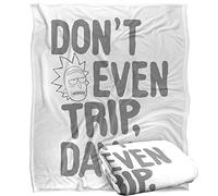 LOGOVISION Rick and Morty The Don't Even Trip Manta súper Suave con Tacto Sedoso - 152 x 127 cm