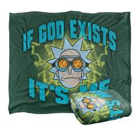 LOGOVISION Rick and Mortyif God Exists Manta súper Suave con Tacto Sedoso - 152 x 127 cm