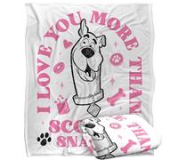 LOGOVISION Scooby Doo Scooby Snacks Valentine Manta súper Suave con Tacto Sedoso - 152 x 127 cm