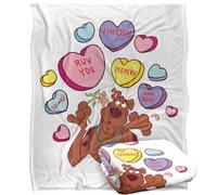 LOGOVISION Scooby Doo! Valentine's Day Heart Candy Manta súper Suave con Tacto Sedoso - 152 x 127 cm