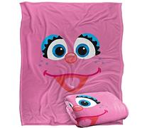 LOGOVISION Sesame Street Abby Face - Manta con Licencia Oficial de Tacto Sedoso súper Suave, 152 x 127 cm