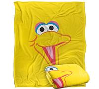 LOGOVISION Sesame Street Big Bird Head Manta súper Suave con Tacto Sedoso - 152 x 127 cm