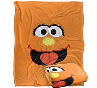 LOGOVISION Sesame Street Murray Face - Manta con Licencia Oficial de Tacto Sedoso súper Suave, 152 x 127 cm