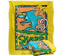 LOGOVISION Shark Week: Television Series RAD Surfing Shark Manta súper Suave con Tacto Sedoso - 152 x 127 cm