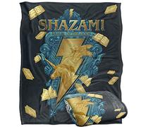 LOGOVISION Shazam! Fury of The Gods Big Azul Seal Manta súper Suave con Tacto Sedoso - 152 x 127 cm