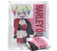 LOGOVISION Suicide Squad Isekai Harley Quinn Manta súper Suave con Tacto Sedoso - 152 x 127 cm