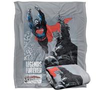 LOGOVISION Superman Batman Double Feature Manta súper Suave con Tacto Sedoso - 152 x 127 cm