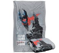 LOGOVISION Superman Batman Double Feature Manta súper Suave con Tacto Sedoso - 91 x 147 cm
