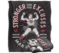 LOGOVISION Superman Blanket, 152 x 127 cm Superman Dad Stronger Than Your Excuses Silky Touch Super Soft Throw Blanket