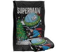 LOGOVISION Superman Christmas Around The World Manta súper Suave con Tacto Sedoso - 91 x 147 cm