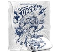 LOGOVISION Superman Comic Break Through Manta súper Suave con Tacto Sedoso - 152 x 127 cm