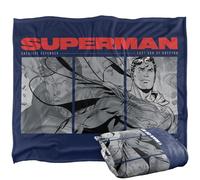LOGOVISION Superman Man of Steel Comic Manta súper Suave con Tacto Sedoso - 152 x 127 cm