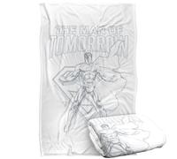 LOGOVISION Superman Man of Steel Sketch Manta súper Suave con Tacto Sedoso - 91 x 147 cm