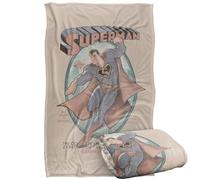 LOGOVISION Superman The Daring Exploits Manta súper Suave con Tacto Sedoso - 91 x 147 cm