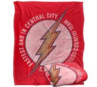 LOGOVISION The Flash Father's Day Fastest Dad In Central City Manta súper Suave con Tacto Sedoso - 152 x 127 cm