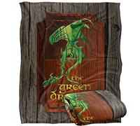 LOGOVISION The Lord of The Rings Blanket, 152 x 127 cm Green Dragon Inn Sign Silky Touch Super Soft Throw Blanket