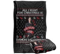 LOGOVISION The Vampire Diaries All I Want For Christmas Is Damon Salvatore Manta súper Suave con Tacto Sedoso - 91 x 147 cm