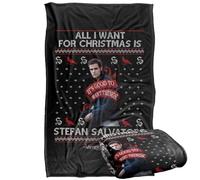 LOGOVISION The Vampire Diaries All I Want For Christmas Is Stefan Salvatore Manta súper Suave con Tacto Sedoso - 91 x 147 cm