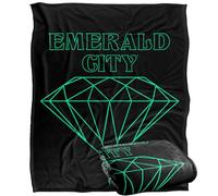 LOGOVISION The Wizard of Oz Emerald City Line Logo Manta súper Suave con Tacto Sedoso - 152 x 127 cm