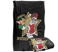 LOGOVISION Tom and Jerry Christmas Surprise Manta súper Suave con Tacto Sedoso - 91 x 147 cm