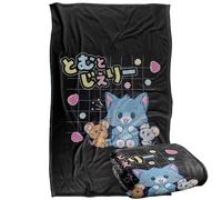 LOGOVISION Tom and Jerry Gokko Friend Graph Manta súper Suave con Tacto Sedoso - 91 x 147 cm