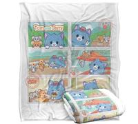 LOGOVISION Tom and Jerry Gokko Travel Panels Manta súper Suave con Tacto Sedoso - 152 x 127 cm