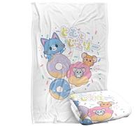 LOGOVISION Tom and Jerry Gokko Yum Donuts Manta súper Suave con Tacto Sedoso - 91 x 147 cm