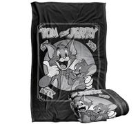 LOGOVISION Tom and Jerry Negro and Blanco Poster Manta súper Suave con Tacto Sedoso - 91 x 147 cm