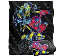 LOGOVISION Transformers - Manta de 152 x 127 cm, diseño de Optimus y Bumblebee de Tacto Sedoso, súper Suave