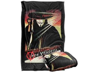 LOGOVISION V For Vendetta Freedom Forever Manta súper Suave con Tacto Sedoso - 91 x 147 cm