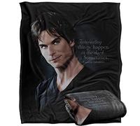 LOGOVISION Vampire Diaries Damon (Somerhalder) - Manta Suave al Tacto Sedoso, 152 x 127 cm