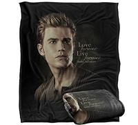 LOGOVISION Vampire Diaries Stefan (Wesley) - Manta Supersuave de Tacto Sedoso, 152 x 127 cm