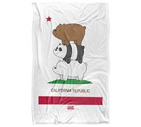 LOGOVISION We Bare Bears California Stack Manta súper Suave con Tacto Sedoso - 91 x 147 cm