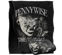 LOGOVISION Welcome To Derry Time To Float Pennywise Manta súper Suave con Tacto Sedoso - 152 x 127 cm