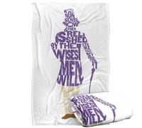LOGOVISION Willy Wonka and The Chocolate Factory Word Silhouette Manta súper Suave con Tacto Sedoso - 91 x 147 cm