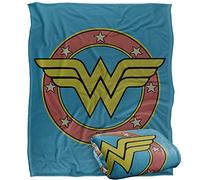LOGOVISION Wonder Woman Circle W Manta súper Suave con Tacto Sedoso - 152 x 127 cm