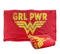 LOGOVISION Wonder Woman Girl Power Amarillo Manta súper Suave con Tacto Sedoso - 91 x 147 cm