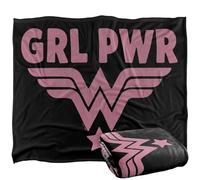 LOGOVISION Wonder Woman Girl Power Rosa Manta súper Suave con Tacto Sedoso - 152 x 127 cm