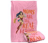 LOGOVISION Wonder Woman Mother's Day Moms Are The Real Superheroes Manta súper Suave con Tacto Sedoso - 91 x 147 cm
